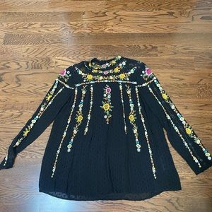 Zara Boho and Embroidery blouse